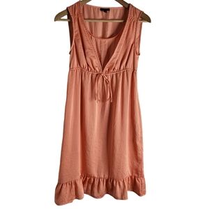 Talbots Coral Sleeveless Dress with Elegant Hem